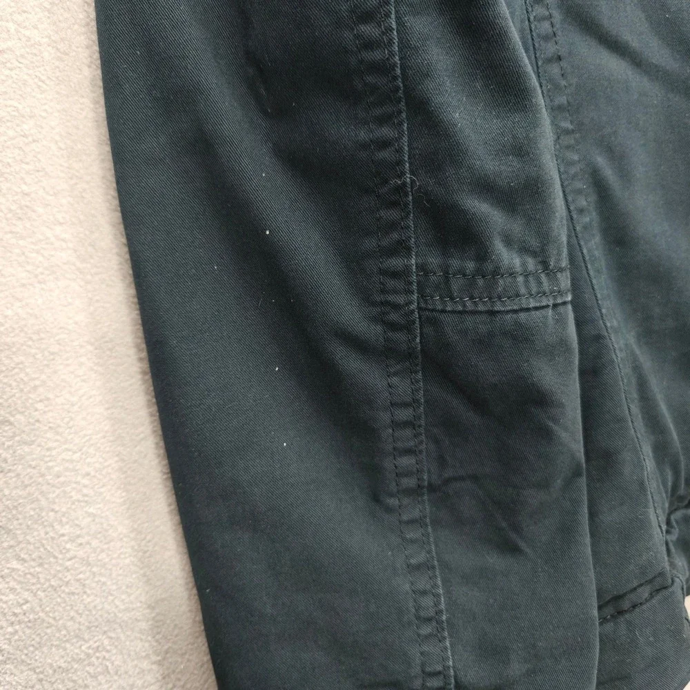 Y2K Hollister Military Jacket Mens XL Blue Sherpa Lined Full Zip Utility Heavy